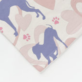 Couverture Polaire Italien Greyhound Hearts Périwinkle Nom du Motif (Coin)