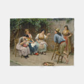 Couverture Polaire Italienne Seamstress Femmes et un garçon Profitant (Devant (Horizontal))