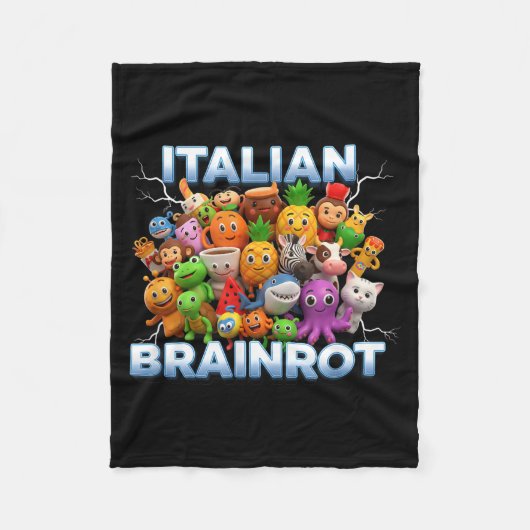 Couverture Polaire Italy Italian Brainrot Funny Meme Characters Trend (Devant)