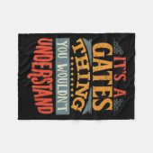 Couverture Polaire It's A Gates Thing You Wouldn't Understand  (Devant (Horizontal))