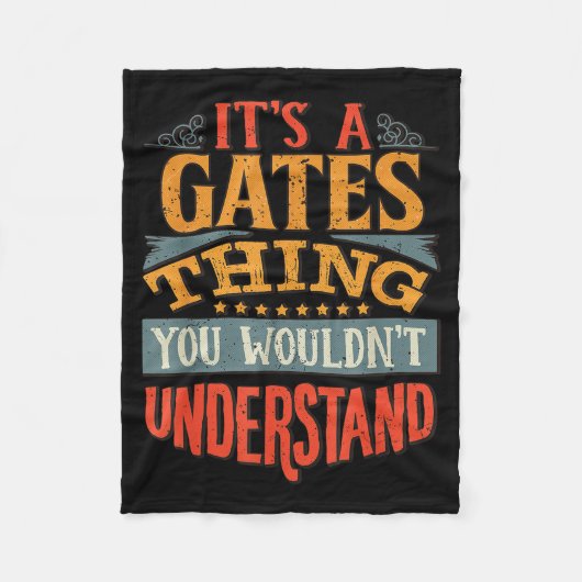 Couverture Polaire It's A Gates Thing You Wouldn't Understand  (Devant)