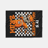 Couverture Polaire It's Halloween Bruh Skeleton Pumpkin Costume Boys (Devant (Horizontal))