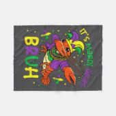 Couverture Polaire Its Mardi Gras Bruh Crayfish Dab Jester Beads Boys (Devant (Horizontal))