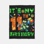 Couverture Polaire It's My 11th Birthday Pixel Number Video Game Game (Devant)