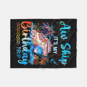 Couverture Polaire It's My 60th Birthday Trip Cruise Vacation Matchin (Devant (Horizontal))