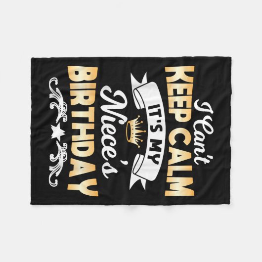 Couverture Polaire It's My Niece's Birthday Shirt I Can't Keep Calm N (Devant (Horizontal))