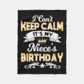 Couverture Polaire It's My Niece's Birthday Shirt I Can't Keep Calm N (Devant)