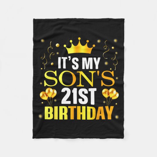 Couverture Polaire It's My Son's 21st Birthday Happy Birthday 21 Year (Devant)