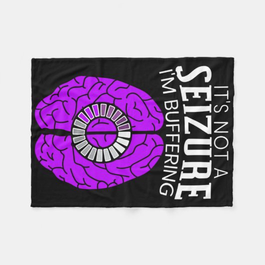 Couverture Polaire It's Not A Seizure I'm Buffering Epilepsy Awarenes (Devant (Horizontal))
