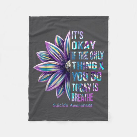 Couverture Polaire It's Okay If The Only Thing You Do Today Is Breath (Devant)