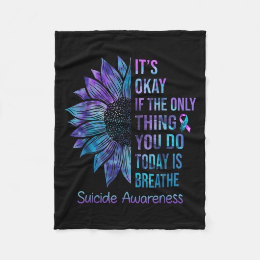 Couverture Polaire It's Okay If The Only Thing You Do Today Is Breath (Devant)