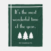 It's The Most Wonderful Time Dark Green Holiday