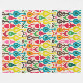 Couverture Polaire ivoire aimer ikat (Devant (Horizontal))