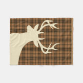 Couverture Polaire Ivoire brun bronzage du plaid | de silhouette de (Devant (Horizontal))