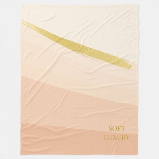 Couverture Polaire Ivory Blush Gold Fleece Blanket (Devant)