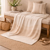 Couverture Polaire Ivory Blush Waves Fleece Blanket