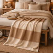 Couverture Polaire Ivory Clay Weave Fleece Blanket