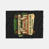 Couverture Polaire Iwishabish Woods Land Of Audacity Funny Camng Desi (Devant (Horizontal))