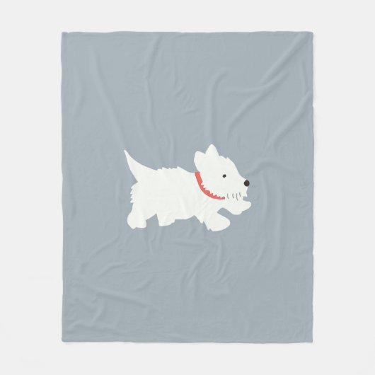 Couverture Polaire Izzie le Westie (Devant)