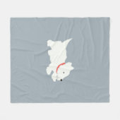 Couverture Polaire Izzie le Westie (Devant (Horizontal))