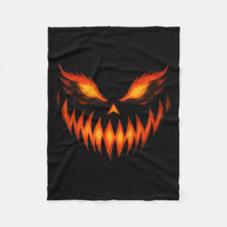 Couverture Polaire Jack-o'-lantern Face de Citrouille de peur Hallowe