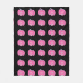 Couverture Polaire Jack-o-lanternes d'Halloween rose (Devant)