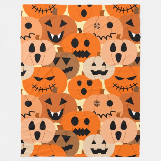 Couverture Polaire Jack-o-Lanterns (Devant)