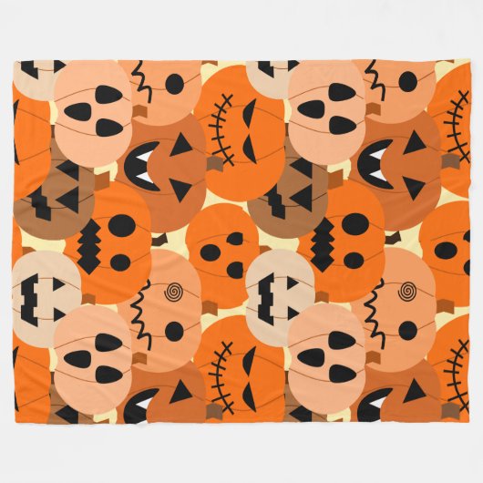 Couverture Polaire Jack-o-Lanterns (Devant (Horizontal))