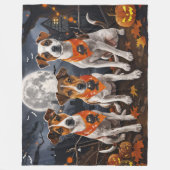 Couverture Polaire Jack Russell Halloween Éffrayant (Devant)
