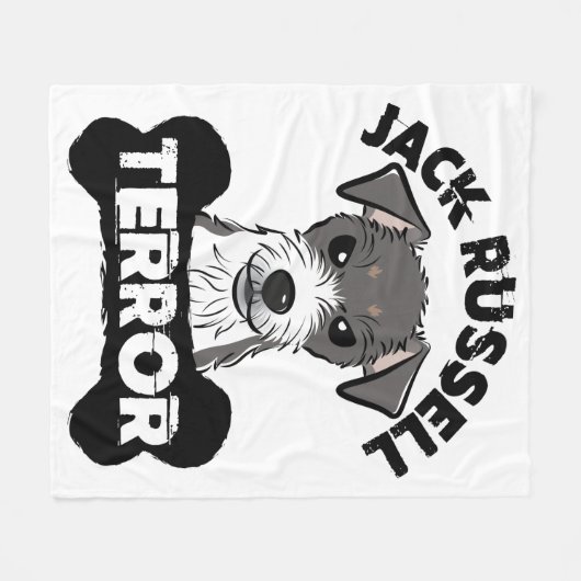 Couverture Polaire Jack Russell Terror Funny Parsons Terrier Chien (Devant (Horizontal))