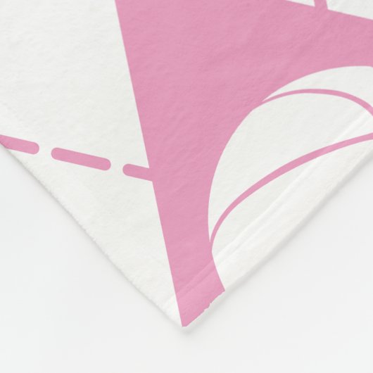 Couverture Polaire Jacquard à thème de basket blanc gris rose (Coin)