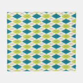 Couverture Polaire Jacquard bleu et vert (Devant (Horizontal))