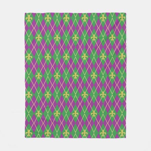 Couverture Polaire Jacquard carnaval Blanche polaire (Devant)