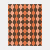 Couverture Polaire Jacquard d'automne rétro orange et Brown (Devant)