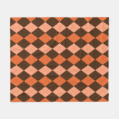 Couverture Polaire Jacquard d'automne rétro orange et Brown (Devant (Horizontal))