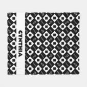 Couverture Polaire Jacquard de crosse noir Motif polaire (Devant (Horizontal))