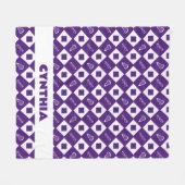 Couverture Polaire Jacquard de crosse violette Motif polaire (Devant (Horizontal))