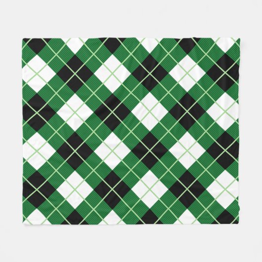 Couverture Polaire Jacquard Diagonal Plaid Diamant (Devant (Horizontal))