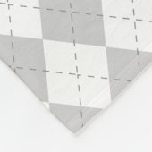 Couverture Polaire Jacquard gris et blanc (Coin)