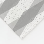 Couverture Polaire Jacquard gris moderne du milieu du siècle (Coin)