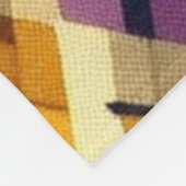 Couverture Polaire Jacquard Mardi Gras jaune violet vert (Coin)