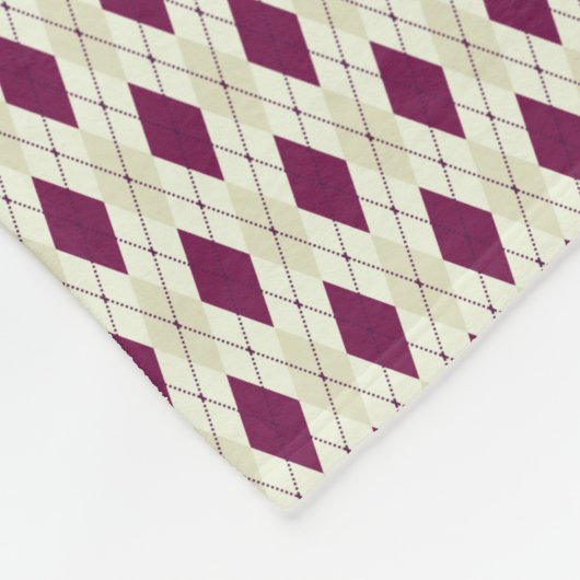 Couverture Polaire Jacquard moderne beige violet (Coin)