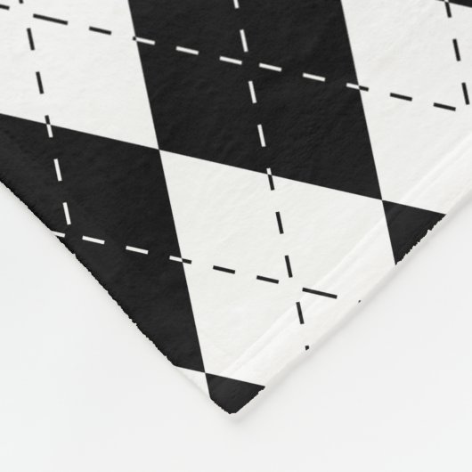 Couverture Polaire Jacquard noir et blanc (Coin)