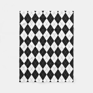 Couverture Polaire Jacquard noir et blanc