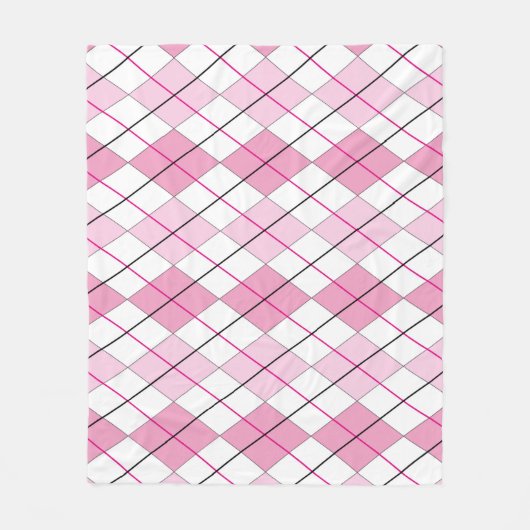 Couverture polaire Jacquard rose (Devant)