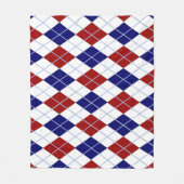 Couverture Polaire Jacquard rouge et bleu polaire (Devant)