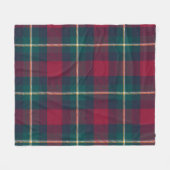 Couverture Polaire Jacquard Tartan rouge et motif vert (Devant (Horizontal))