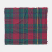Couverture Polaire Jacquard Tartan rouge et motif vert (Devant (Horizontal))