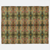 Couverture Polaire Jacquard victorien à feuilles de paon et d'avoine  (Devant (Horizontal))