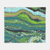 Couverture Polaire Jada 3 Crazy Green Abstrait Jrow Blanket (Devant (Horizontal))